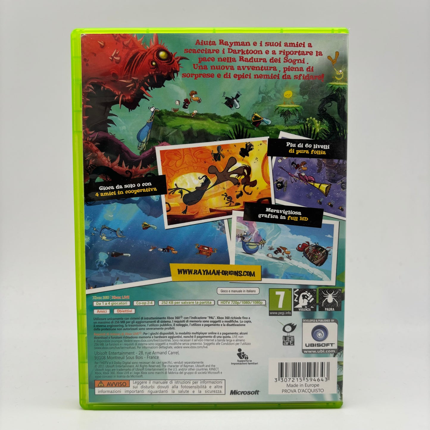 Rayman Origins Xbox 360 Pal Ita (USATO)