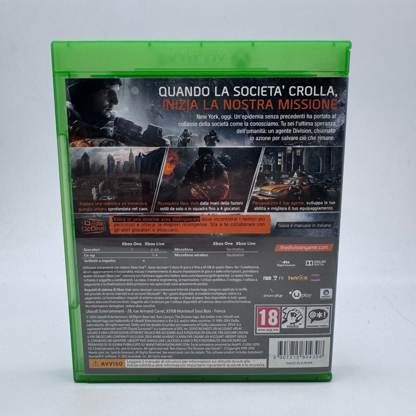 (Copia) Tom Clancy's The Division Xbox One/Series X PAL ITA (USATO)