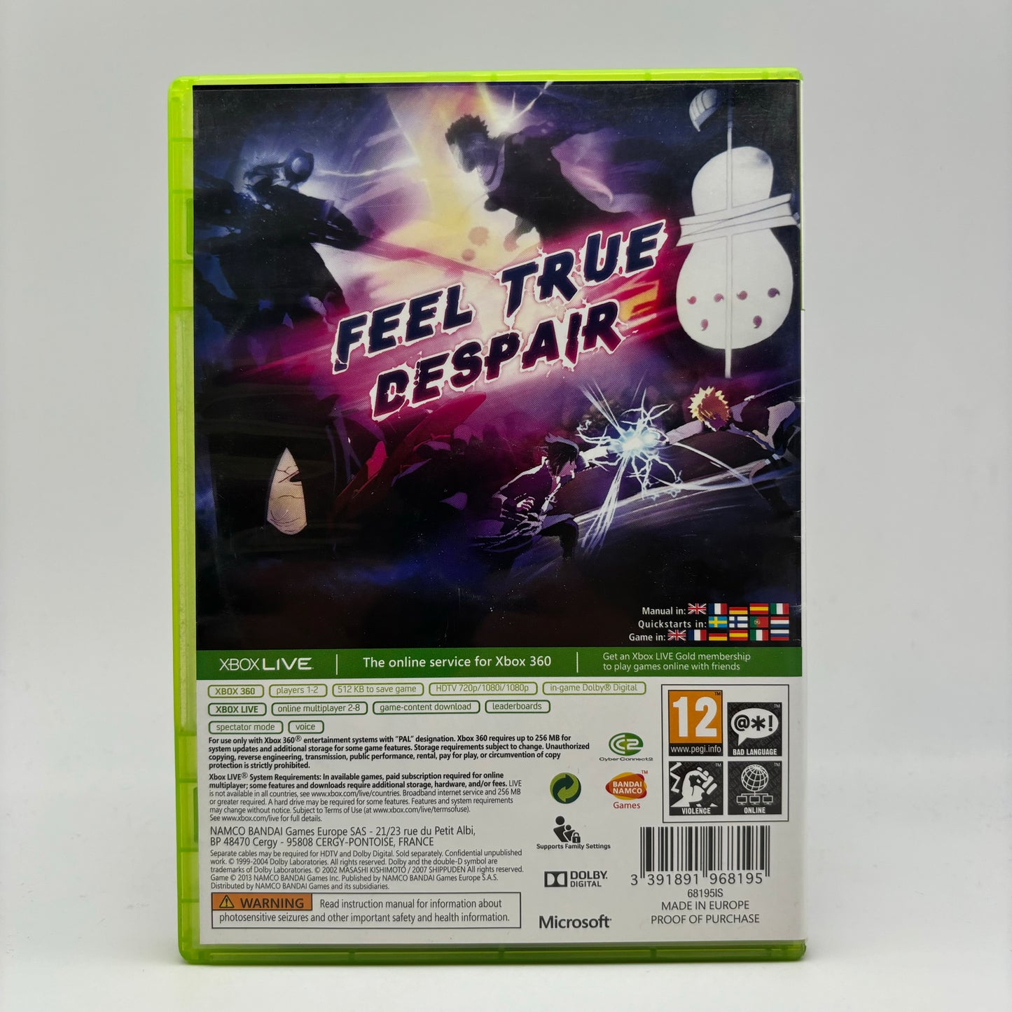Naruto Ultimate Ninja Storm 3 True Dispair Xbox 360 Pal UK ITA (USATO)