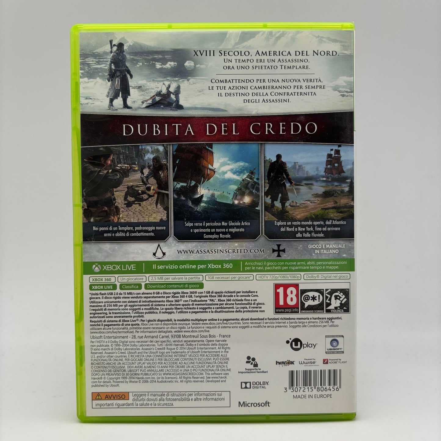 Assassin’s Creed Rogue Xbox 360 Pal Ita (USATO)