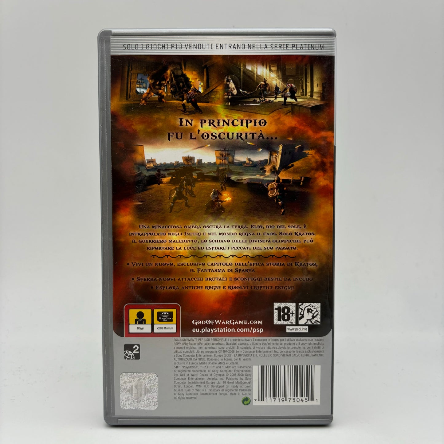 God of War Chains of Olympus PSP PAL ITA (USATO)