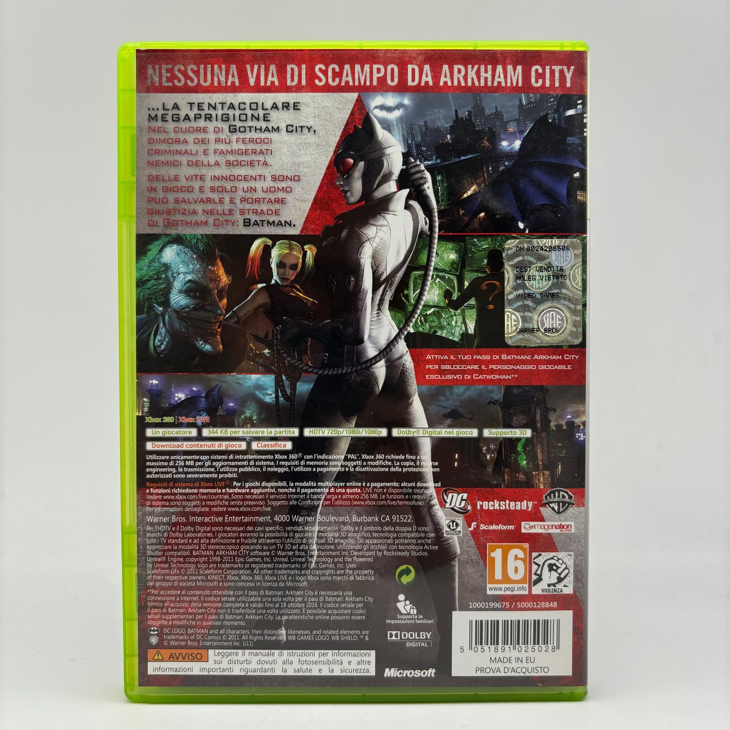 Batman Arkham City Xbox 360 Pal Ita (USATO)