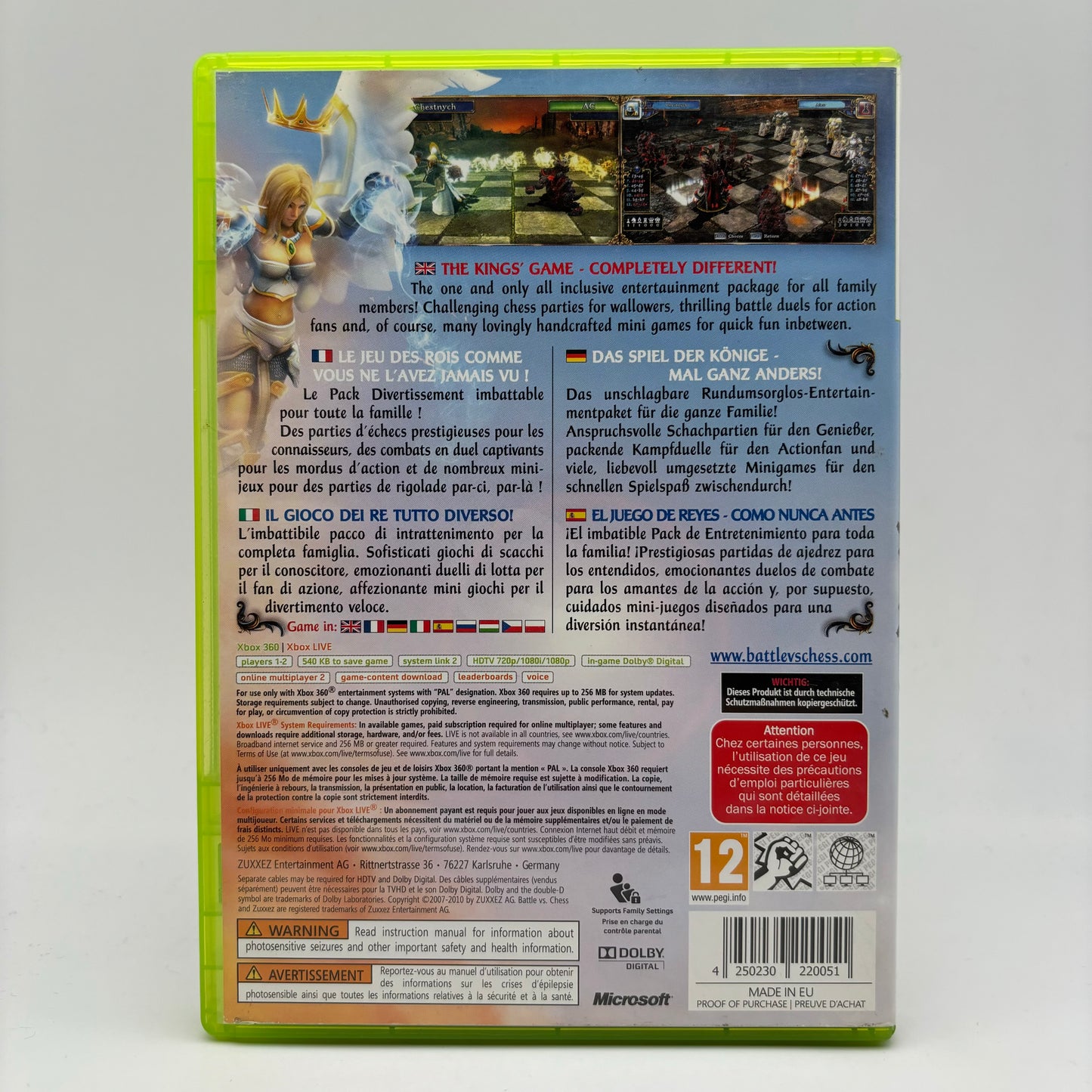 Battle vs Chess Xbox 360 Pal UK con ITA (USATO)