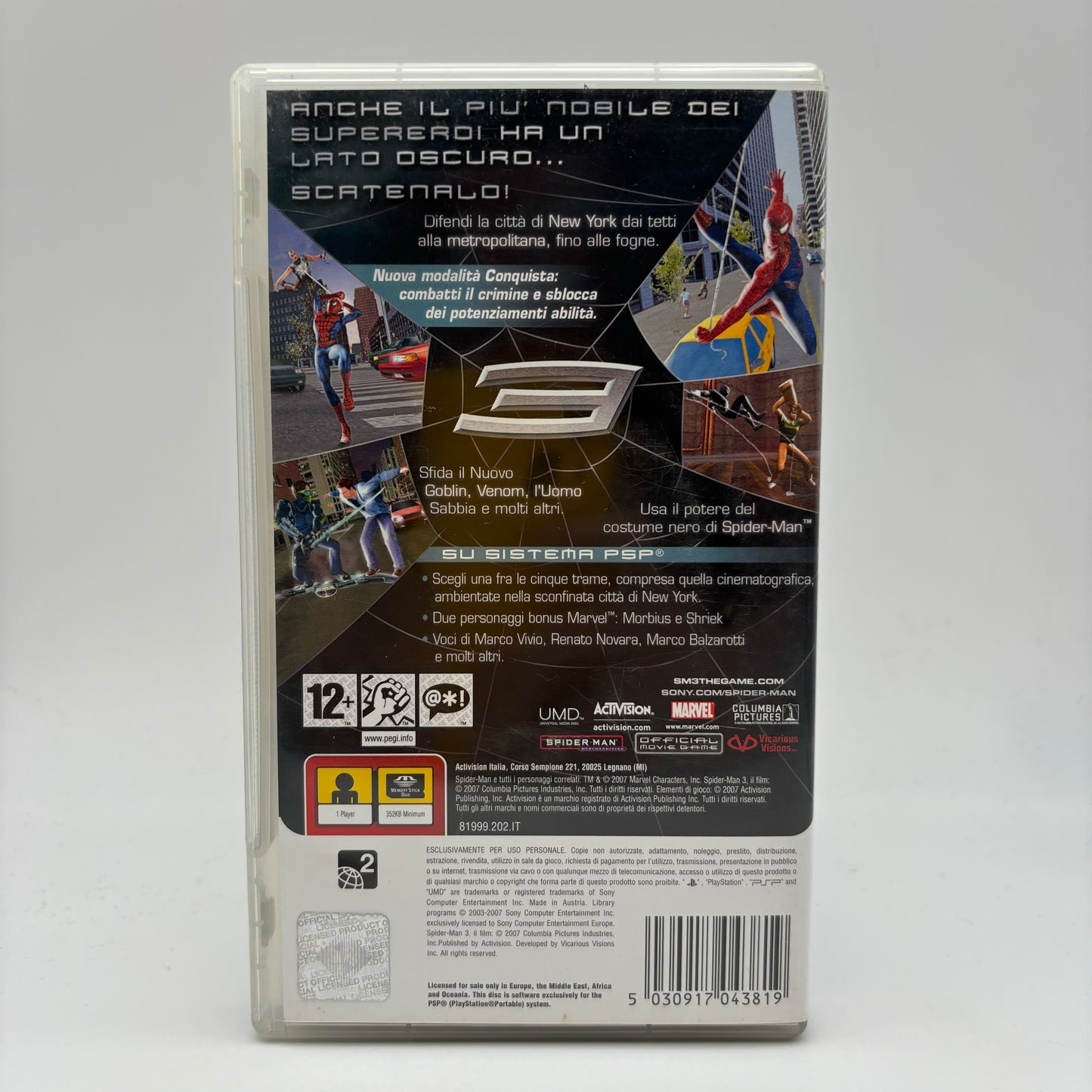 Spider-man 3 PSP PAL ITA (USATO)