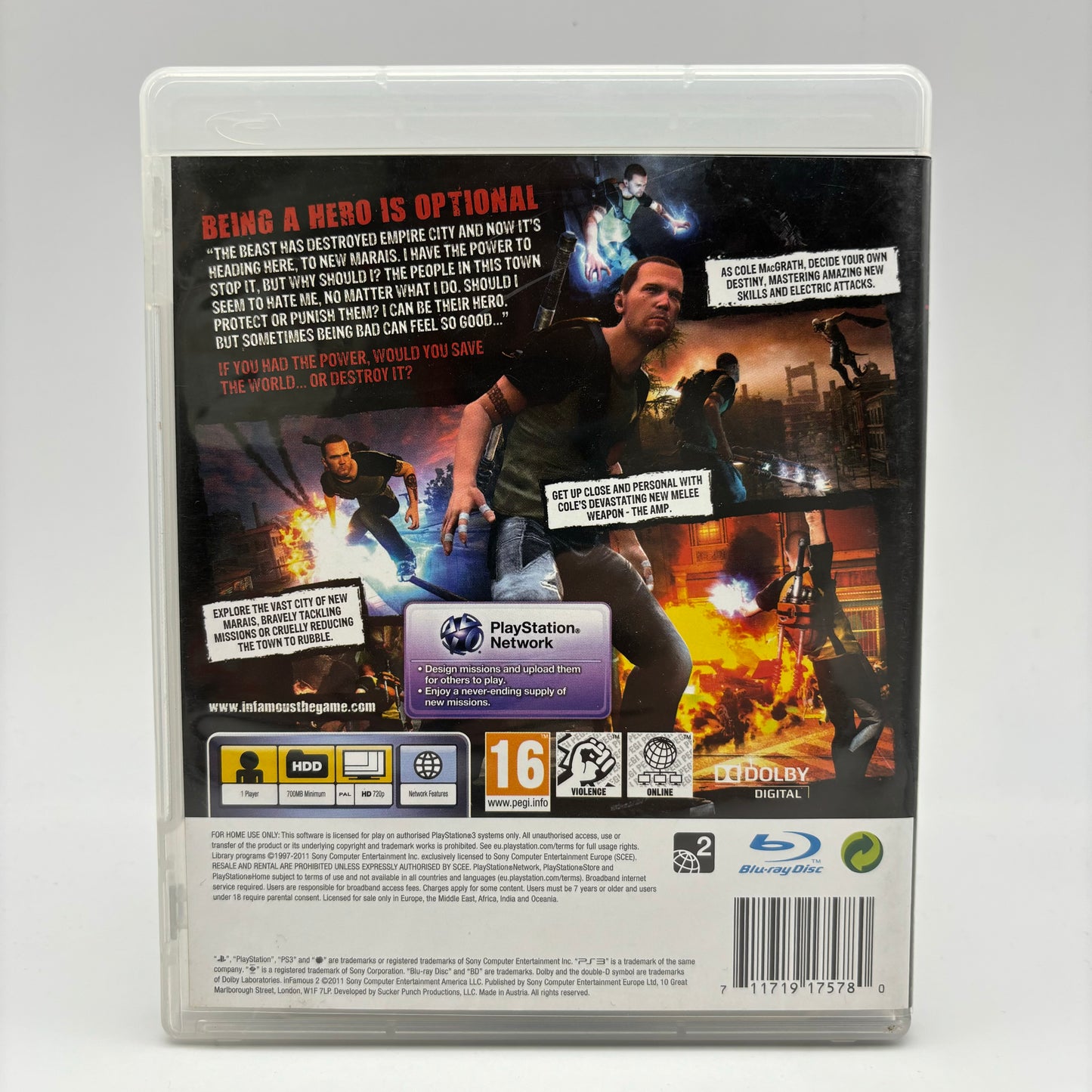 inFamous 2 Ps3 Playstation 3 Pal Eur (USATO)