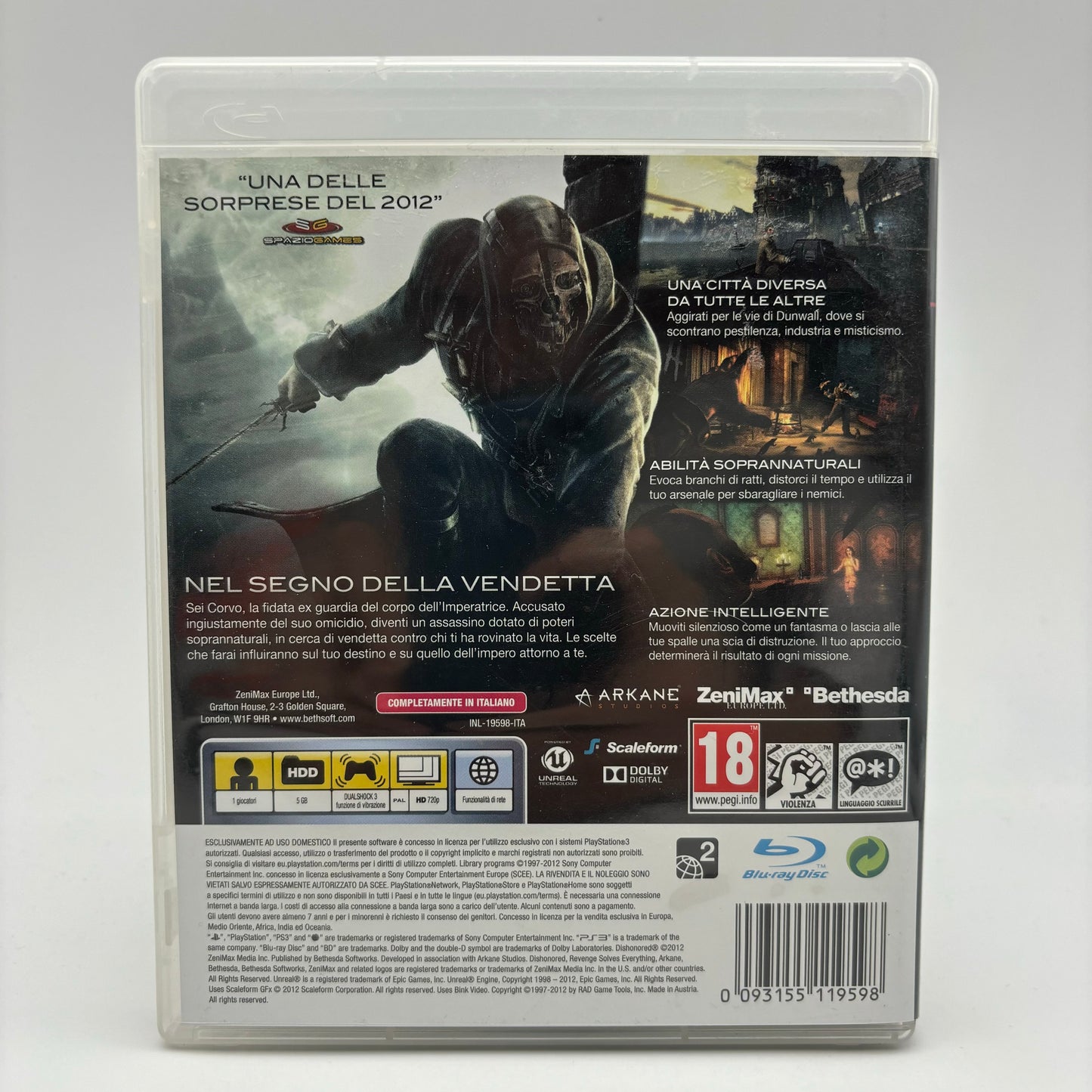 Dishonored Ps3 Pal Ita (USATO)