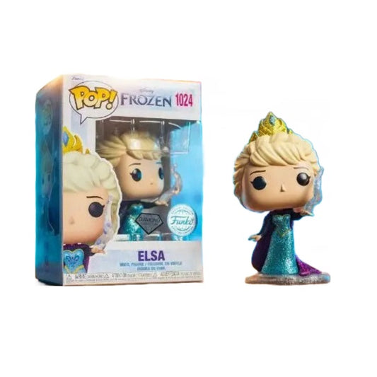 Confezione originale Funko con loghi Disney Frozen Elsa Diamond Collection colori azzurro giallo viola