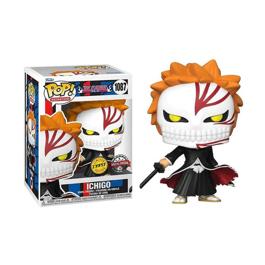 Confezione originale Funko con loghi Bleach Ichigo Chase colori bianco rosso nero