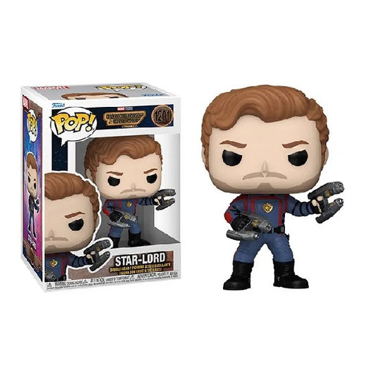 Confezione originale Funko con loghi Guardians Of The Galaxy Vol.3 Star-Lord colori nero blu rosso