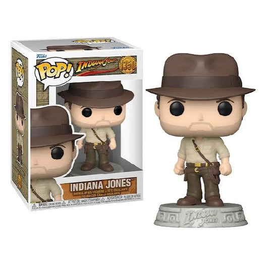 Confezione originale Funko con loghi Indiana Jones colori nero marrone beige