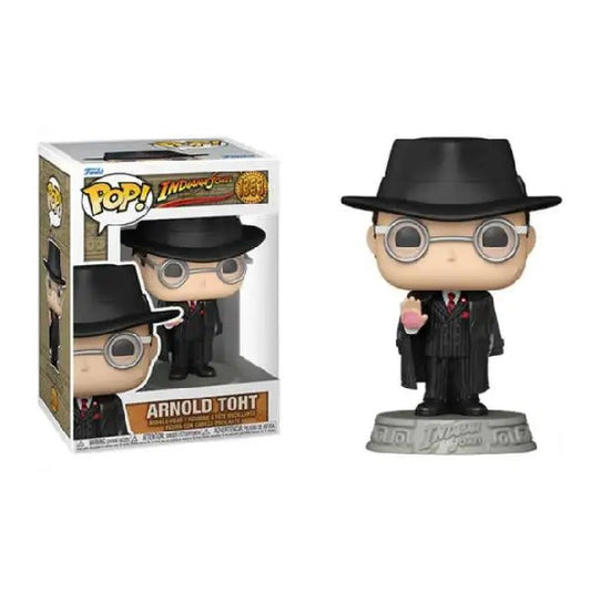 Confezione originale Funko con loghi Indiana Jones Arnold Toht colori nero rosa grigio