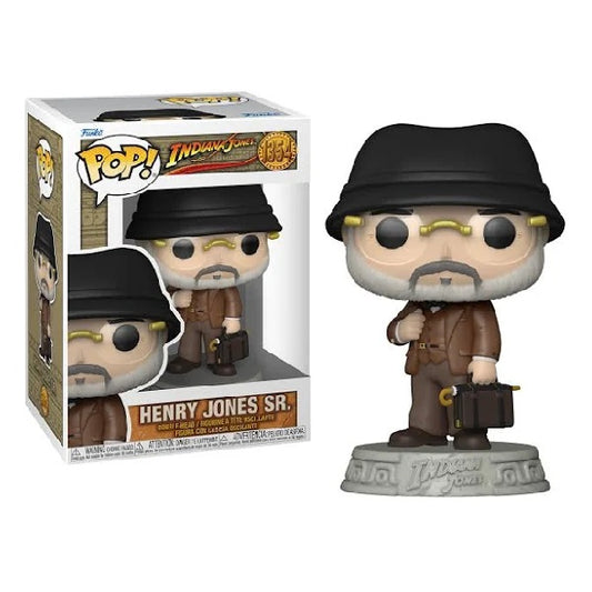 Confezione originale Funko con loghi Indiana Jones Henry Jones Sr. colori nero grigio marrone