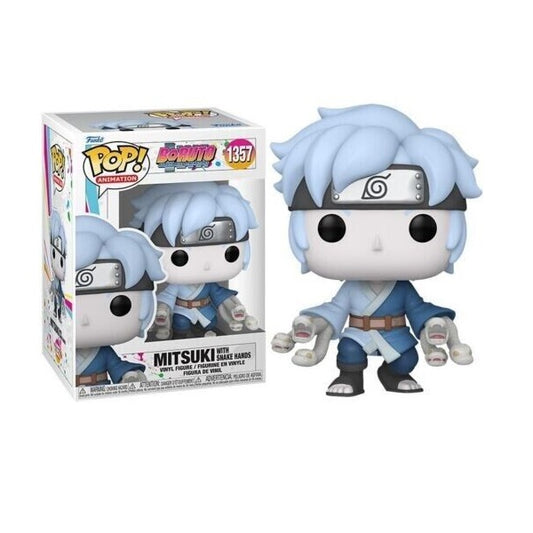 Confezione originale Funko con loghi Boruto Naruto next Generation Mitsuki With Snake Hands colori azzurro blu grigio