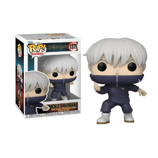 Confezione originale Funko con loghi Jujutsu Kaisen Toge Inumaki colori grigio blu nero