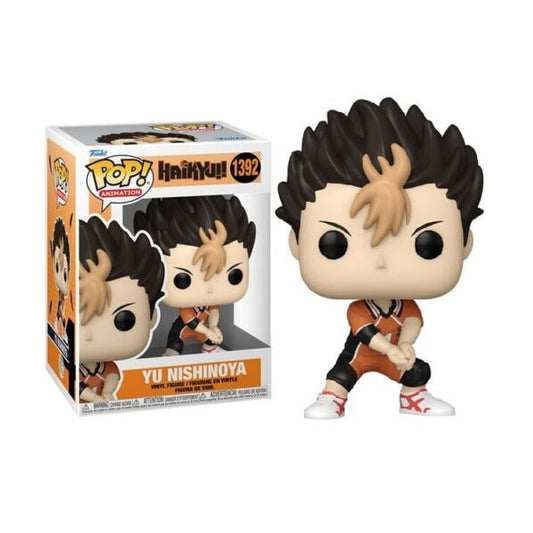 Confezione originale Funko con loghi Haikyu!! Yu Nishinoya colori nero arancio bianco