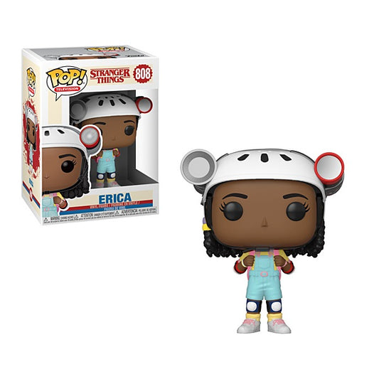 Confezione originale Funko con loghi Stranger Things Erica colori bianco azzurro rosso