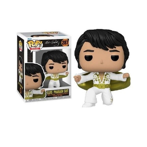 Confezione originale Funko con loghi Rocks Elvis Pharaoh Suit colori bianco nero oro
