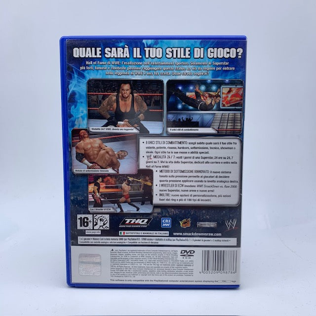 Smackdown! Vs Raw 2008 PS2 Playstation 2 PAL ITA (USATO)