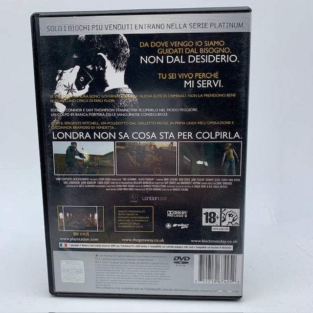 The Getaway Black Monday Platinum PS2 Playstation 2 PAL ITA (USATO)