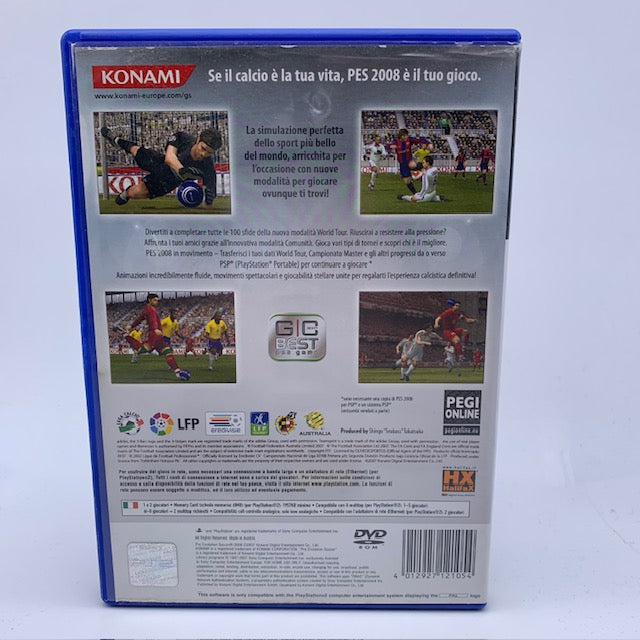 Pro Evolution Soccer 2008 PES PS2 Playstation 2 PAL ITA (USATO)