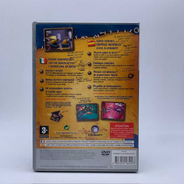 Rayman 3 Hoodlum Havoc Platinum PS2 Playstation 2 PAL ITA/SPA (USATO)