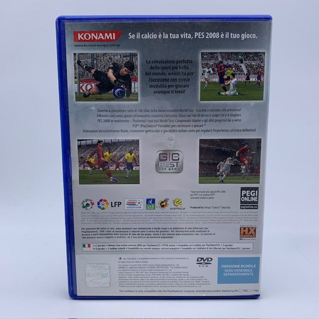 Pro Evolution Soccer 2008 PES PS2 Playstation 2 PAL ITA (USATO)