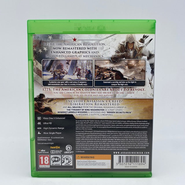 Assassin's Creed III 3 Remastered Xbox One PAL UK (USATO)
