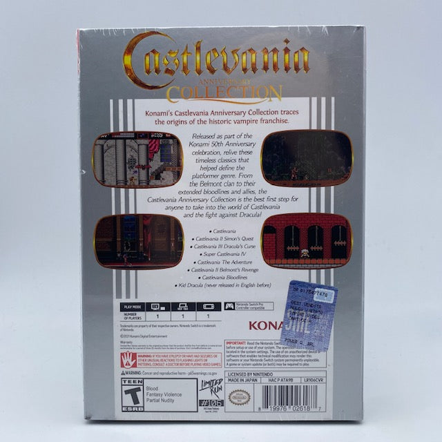 Castlevania Anniversary Collection Limited Run Nintendo Switch (NUOVO)