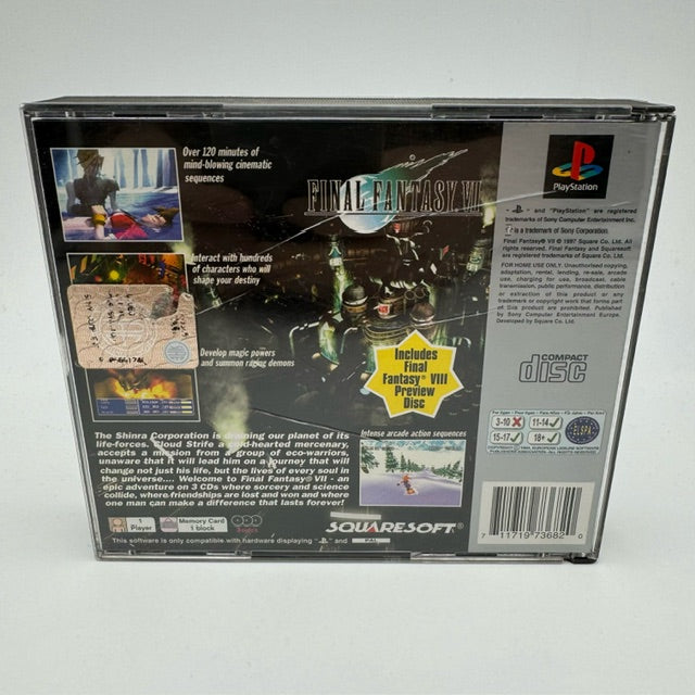 Final Fantasy VII 7 Platinum PS1 Playstation 1 PAL UK (USATO)