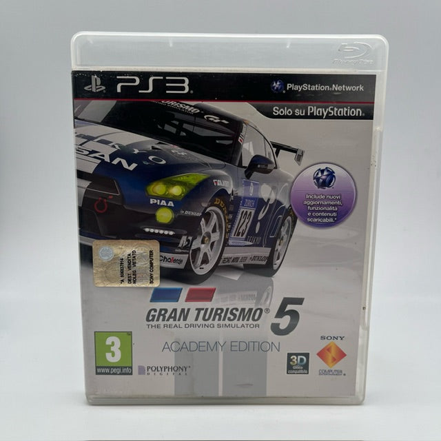granturismo 5 academy edition ps3 macchina blu e bianca da gran turismo in copertina