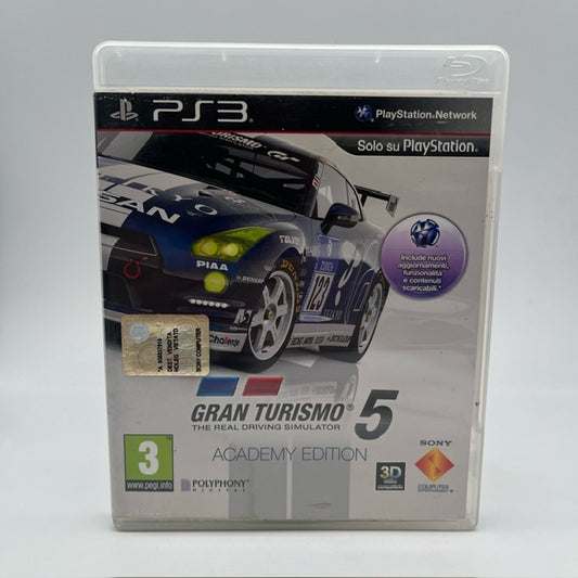 granturismo 5 academy edition ps3 macchina blu e bianca da gran turismo in copertina