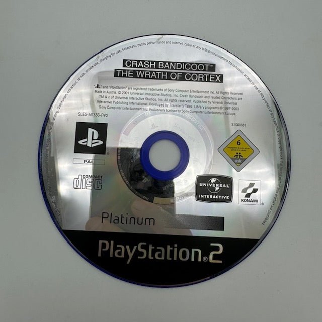 Crash Bandicoot L'ira Di Cortex Platinum PS2 Playstation 2 PAL ITA (USATO)