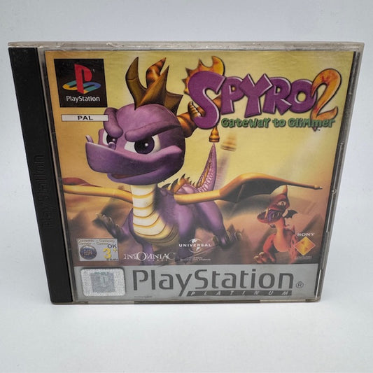 Spyro 2 Gateway To Glimmer Platinum Sony Playstation 1 Pal Multi (USATO)