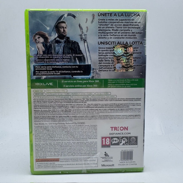 DEFIANCE Edizione Definitiva Xbox 360 PAL ITA NUOVO SIGILLATO (server chiusi)