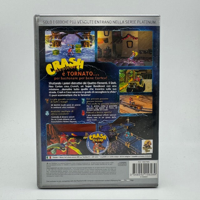 Crash Bandicoot L'ira Di Cortex Platinum PS2 Playstation 2 PAL ITA (USATO)
