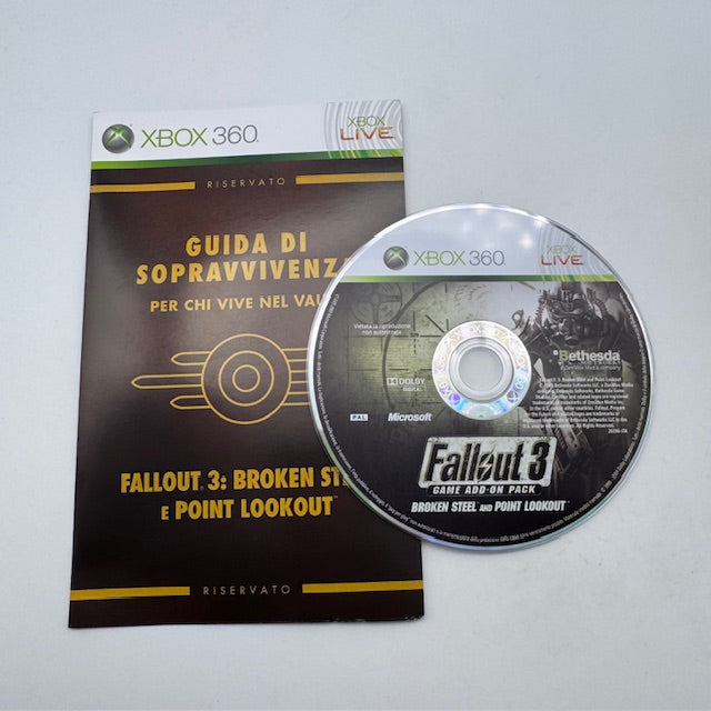Fallout 3 (Game add-on pack) Broken Steel and Point Lookout Xbox 360 PAL ITA (USATO)
