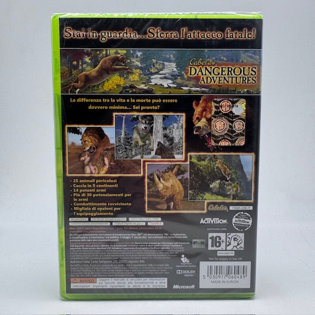 Cabela's Dangerous Adventures Xbox 360 PAL ITA (NUOVO)