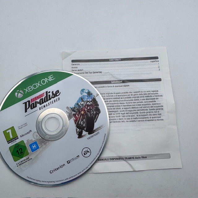 Burnout Paradise Remastered Xbox One/ Series X PAL ITA (USATO)