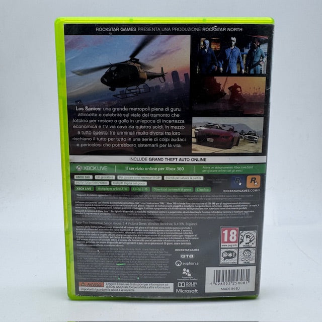 Grand Theft Auto V 5 Xbox 360 PAL ITA (USATO)