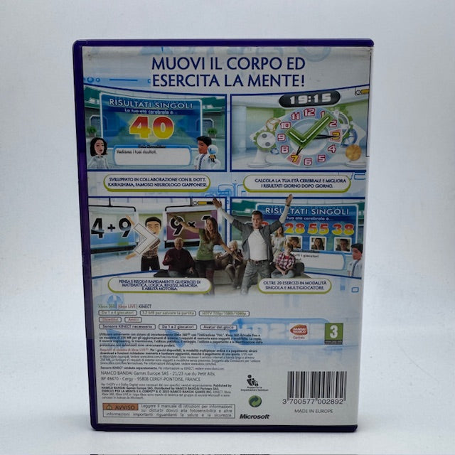 DR. KAWASHIMA ESERCIZI PER LA MENTE E IL CORPO (Richiede KINECT) Xbox 360 PAL ITA (USATO)