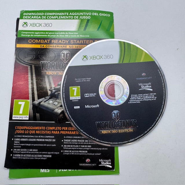 World of Tanks (SERVER INATTIVI) Xbox 360 PAL ITA (USATO)