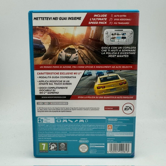 Need For Speed Most Wanted U Nintendo WiiU PAL ITA Triangolo Blu (Usato)
