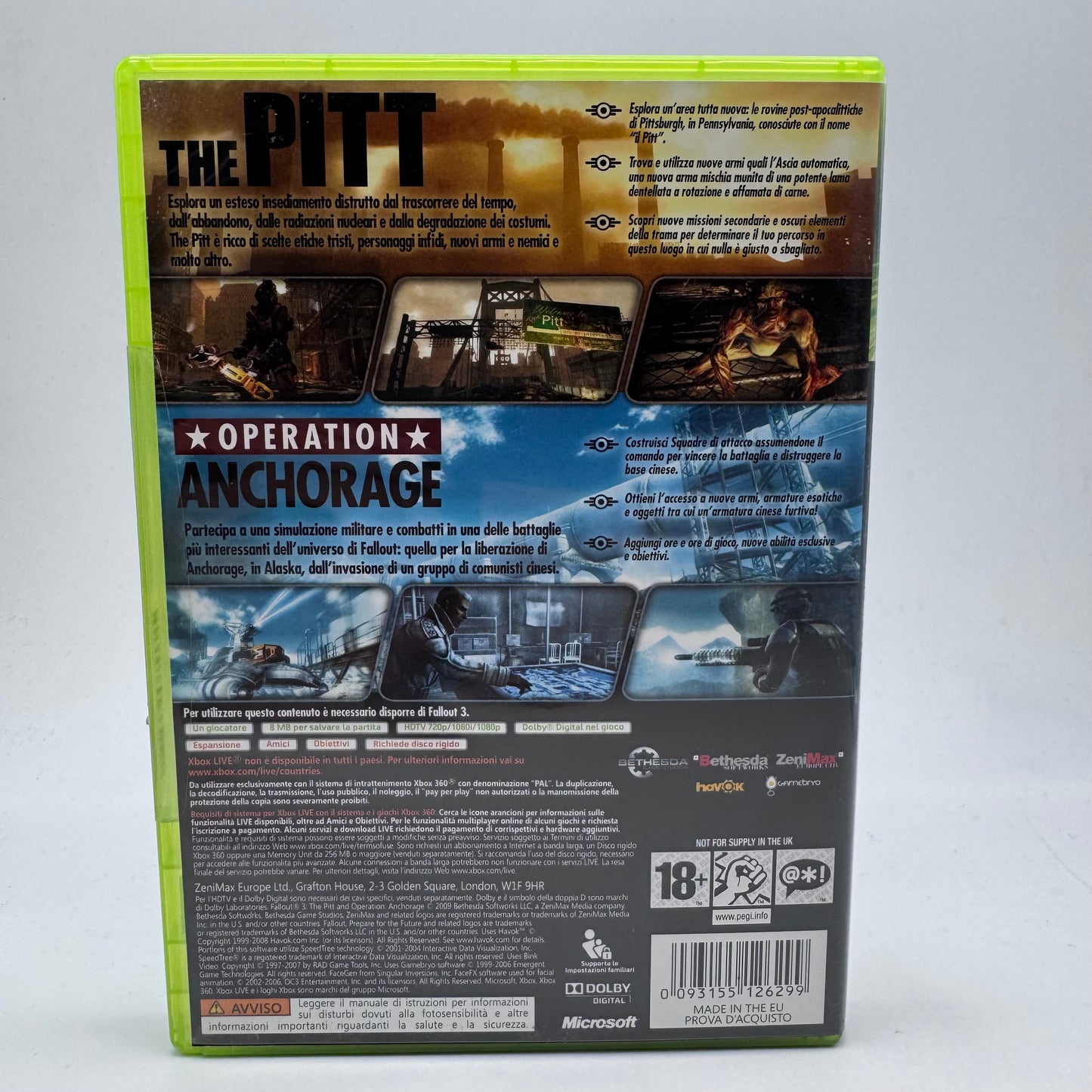 Fallout 3 (Game add-on pack) The Pit and Operation: Anchorage Xbox 360 PAL ITA (USATO)