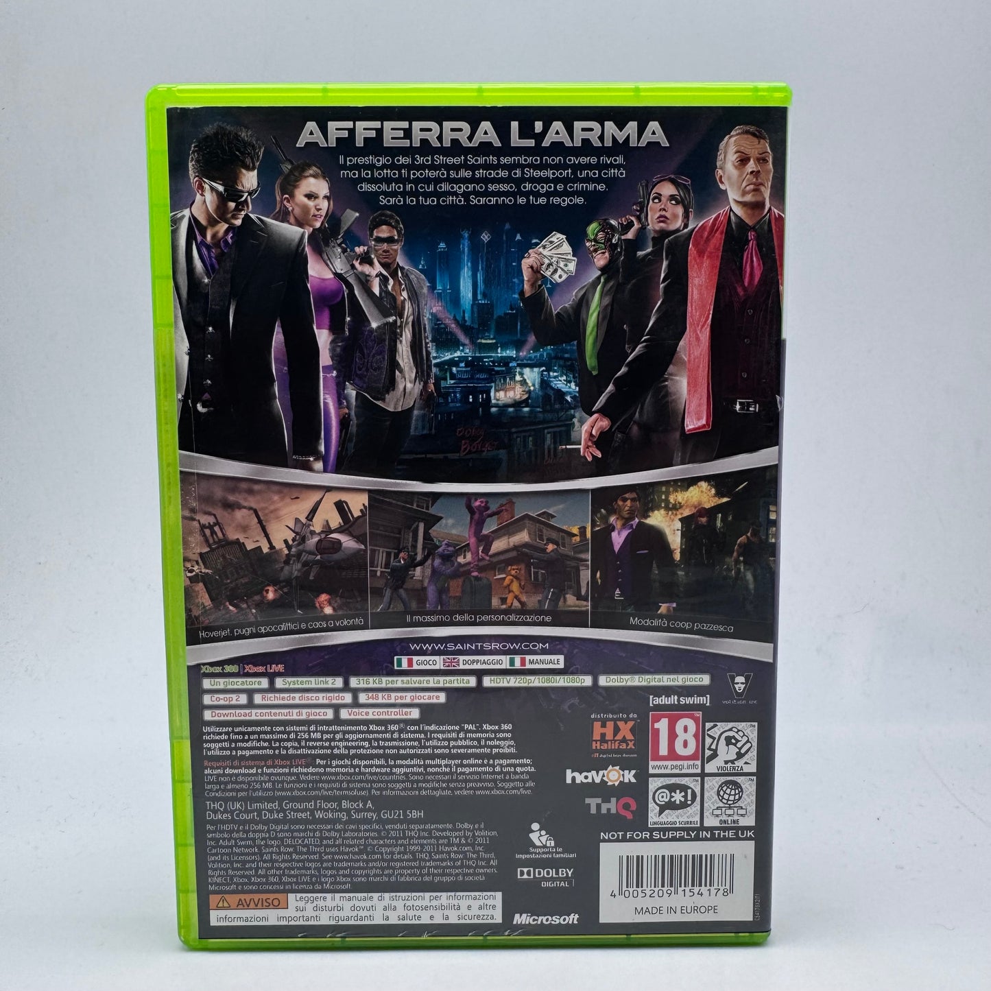 SAINTS ROW THE THIRD Xbox 360 PAL ITA (USATO)