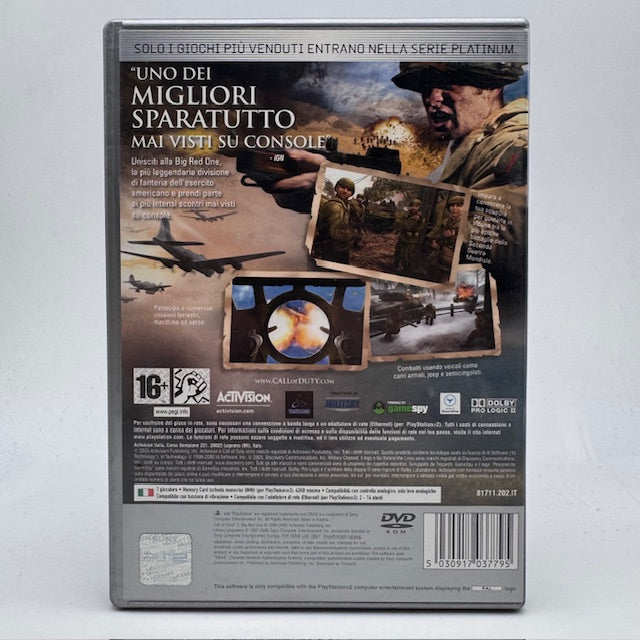 Call of Duty 2 Platinum PS2 Playstation 2 PAL ITA (USATO)
