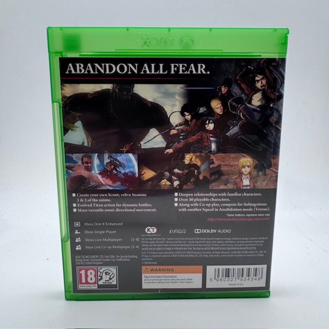 Attack Of Titan 2 A.O.T. 2 Xbox Series X PAL UK (USATO)