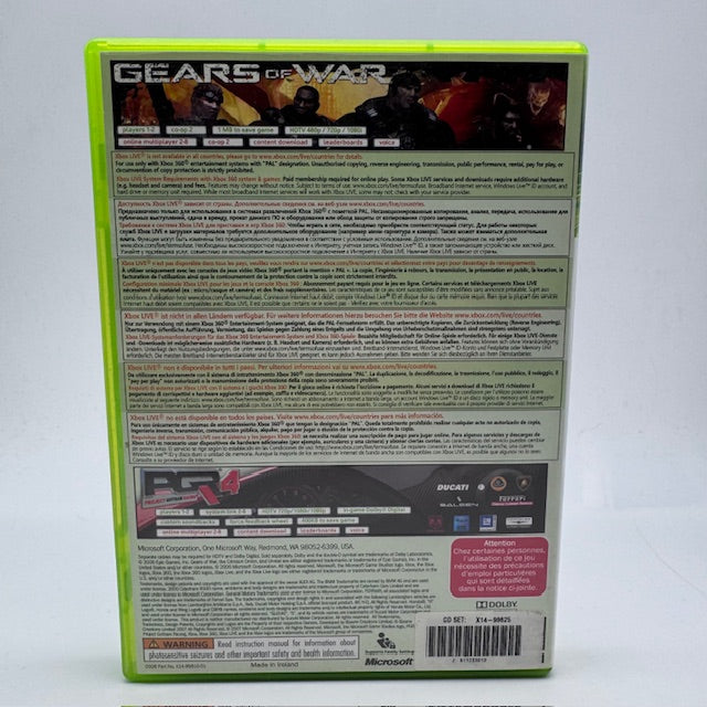 GEARS Of WARS / PGR4 Xbox 360 PAL ITA (USATO)