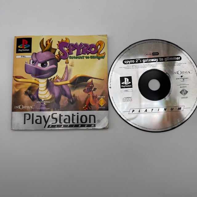 Spyro 2 Gateway To Glimmer Platinum Sony Playstation 1 Pal Multi (USATO)