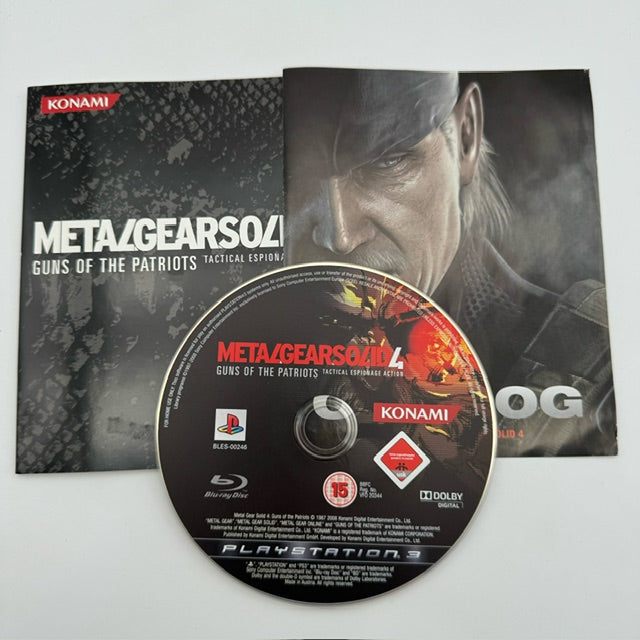Metal Gear Solid 4: Guns of the Patriots PS3 Playstation 3 Konami Pal (USATO)