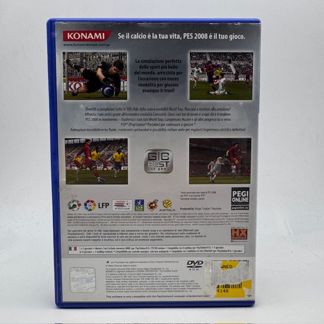 Pro Evolution Soccer 2008 PES PS2 Playstation 2 PAL ITA (USATO)